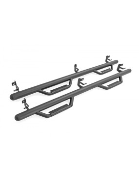 Progi, stopnie boczne czarne Rough Country Nerf Steps