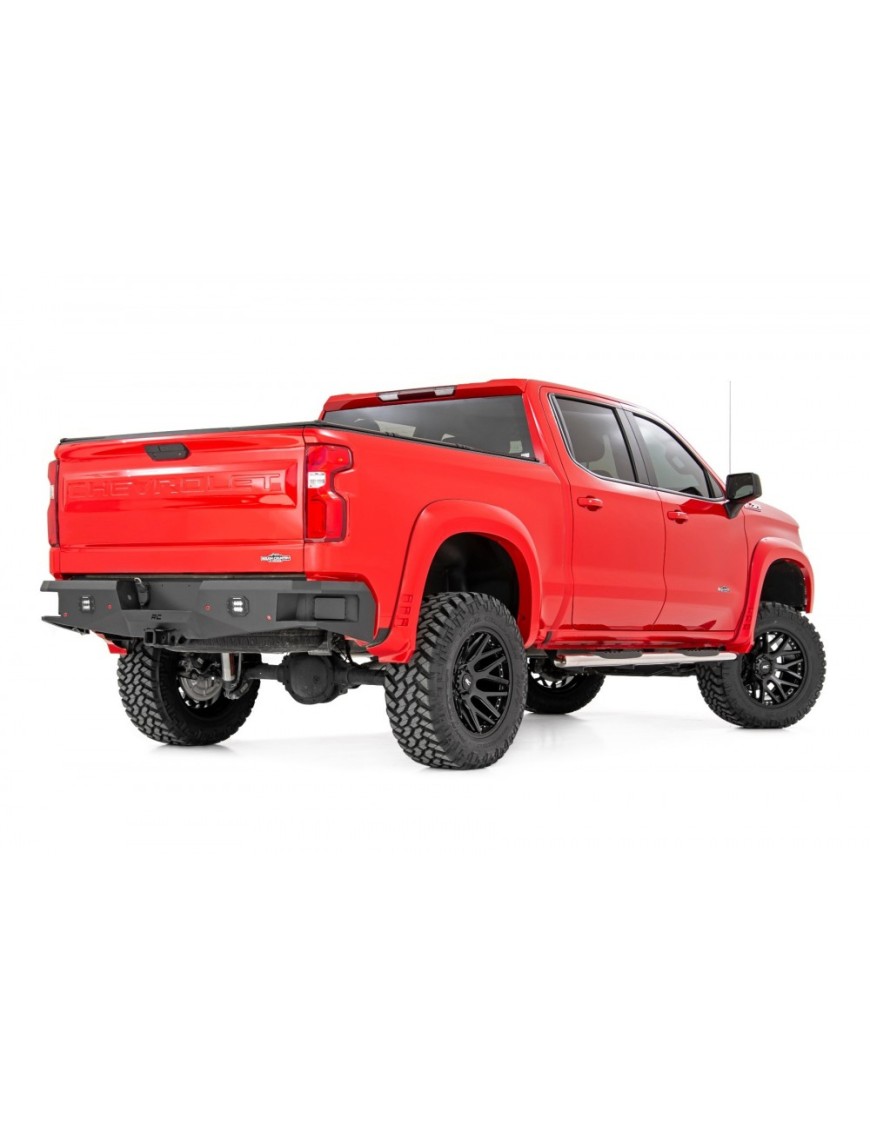Progi, stopnie boczne srebrne Rough Country Oval Nerf Steps Crew Cab