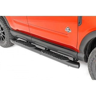 Progi, stopnie boczne czarne Rough Country Oval Nerf Steps