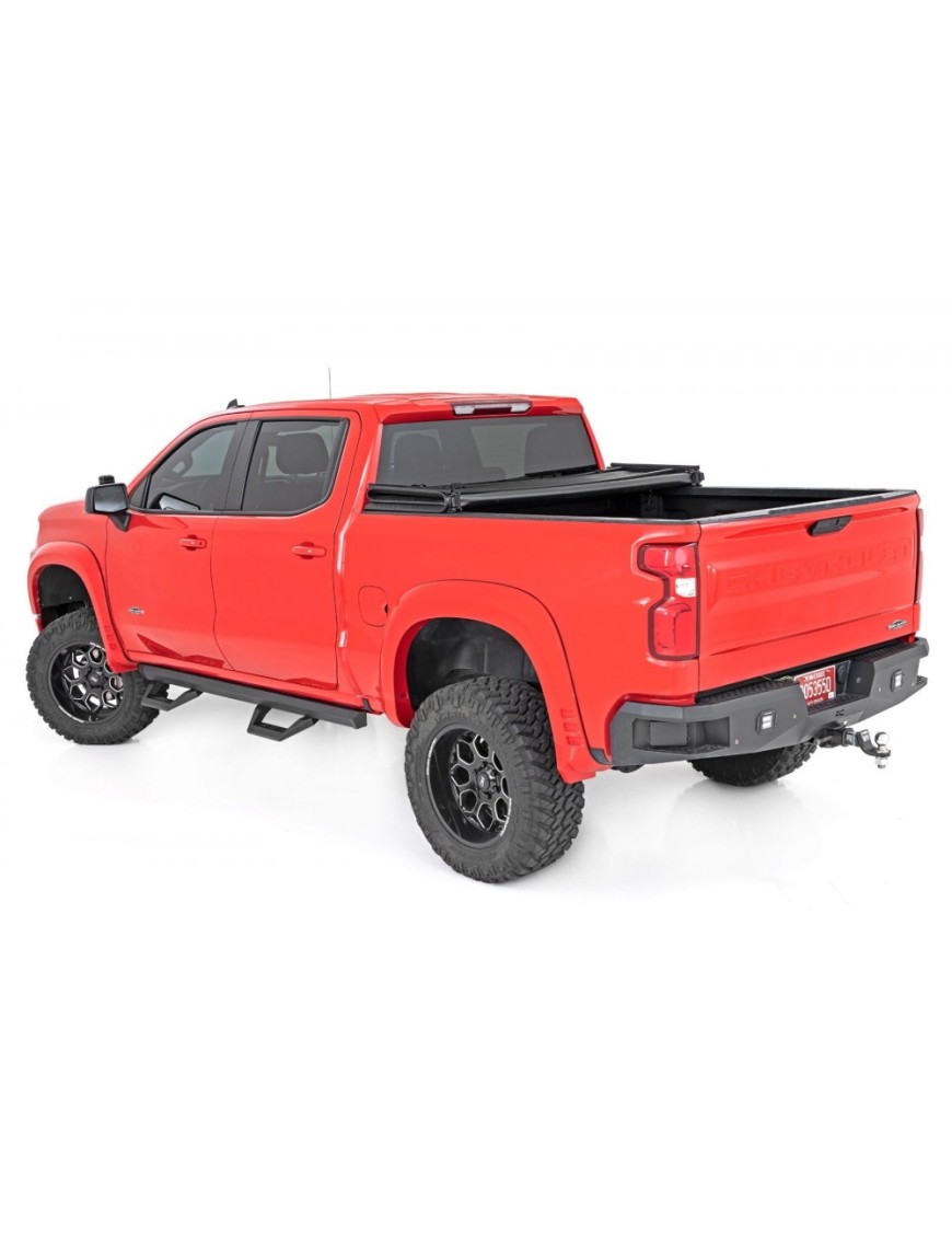 Progi, stopnie boczne regulowane aluminiowe Rough Country SRX2 Crew Cab