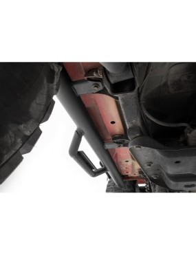 Progi, stopnie boczne czarne Rough Country Nerf Steps