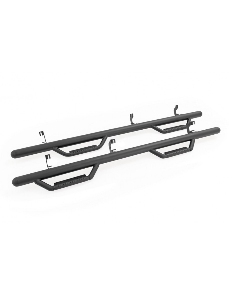 Progi, stopnie boczne czarne Rough Country Nerf Steps
