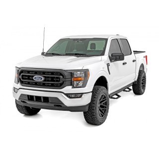 Progi, stopnie boczne regulowane aluminiowe Rough Country SRL2 Crew Cab - ujęcie 2