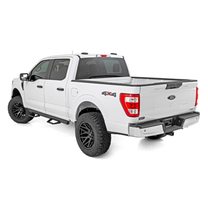 Progi, stopnie boczne regulowane aluminiowe Rough Country SRL2 Crew Cab - ujęcie 3
