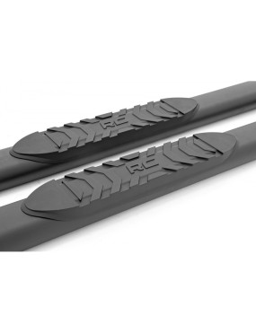 Progi, stopnie boczne czarne Rough Country Oval Nerf Steps Crew Cab