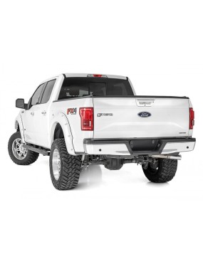 Progi, stopnie boczne czarne Rough Country Oval Nerf Steps Crew Cab