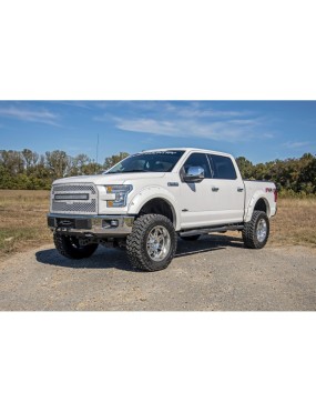 Progi, stopnie boczne czarne Rough Country Oval Nerf Steps Crew Cab