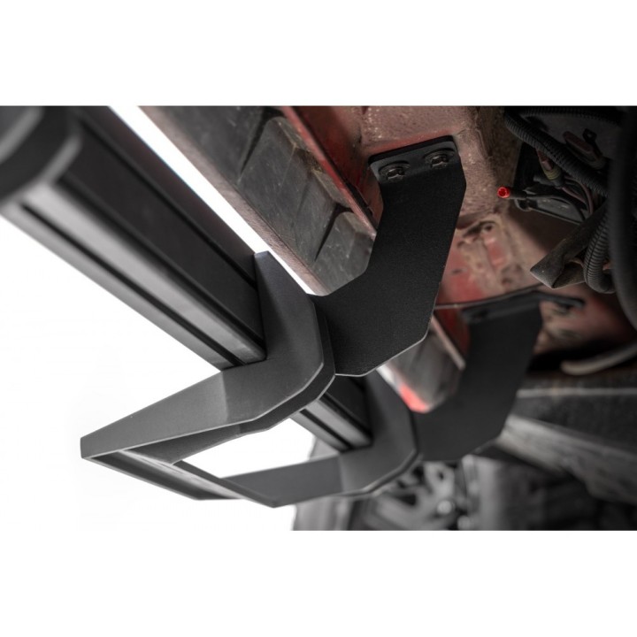 Progi, stopnie boczne regulowane aluminiowe Rough Country SRL2 Crew Cab - ujęcie 5