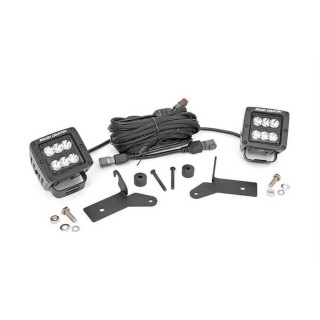 Lampy LED 2" kwadratowe Rough Country Black Series
