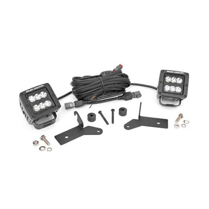 Lampy LED 2" kwadratowe Rough Country Black Series