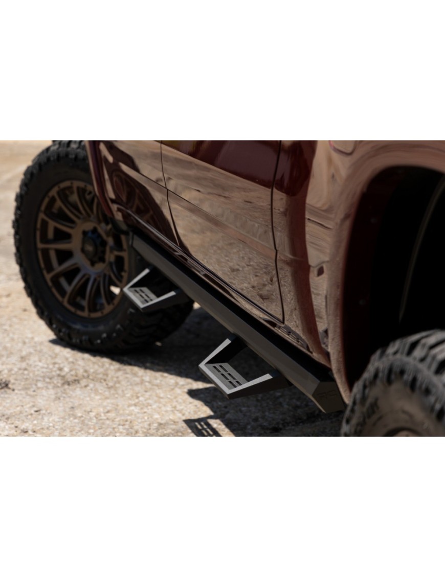 Progi, stopnie boczne regulowane aluminiowe Rough Country SRL2 Crew Cab