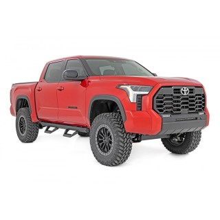 Progi, stopnie boczne regulowane aluminiowe Rough Country SRX2 Crew Cab - ujęcie 2