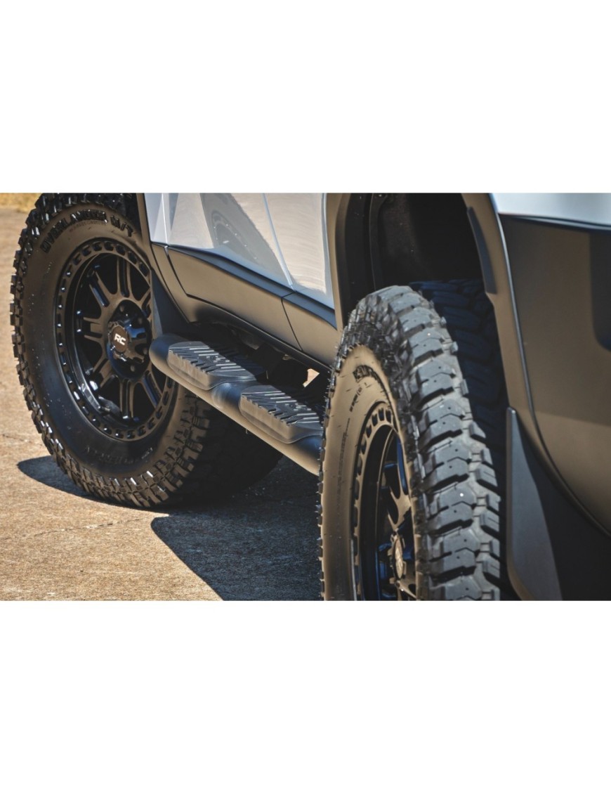 Progi, stopnie boczne czarne Rough Country Oval Nerf Steps