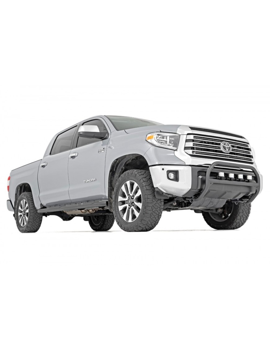 Progi, stopnie boczne czarne Rough Country Oval Nerf Steps Crew Cab