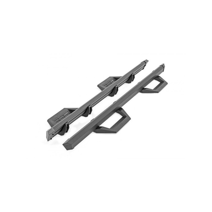 Progi, stopnie boczne regulowane aluminiowe Rough Country SRX2 Crew Cab - ujęcie 5