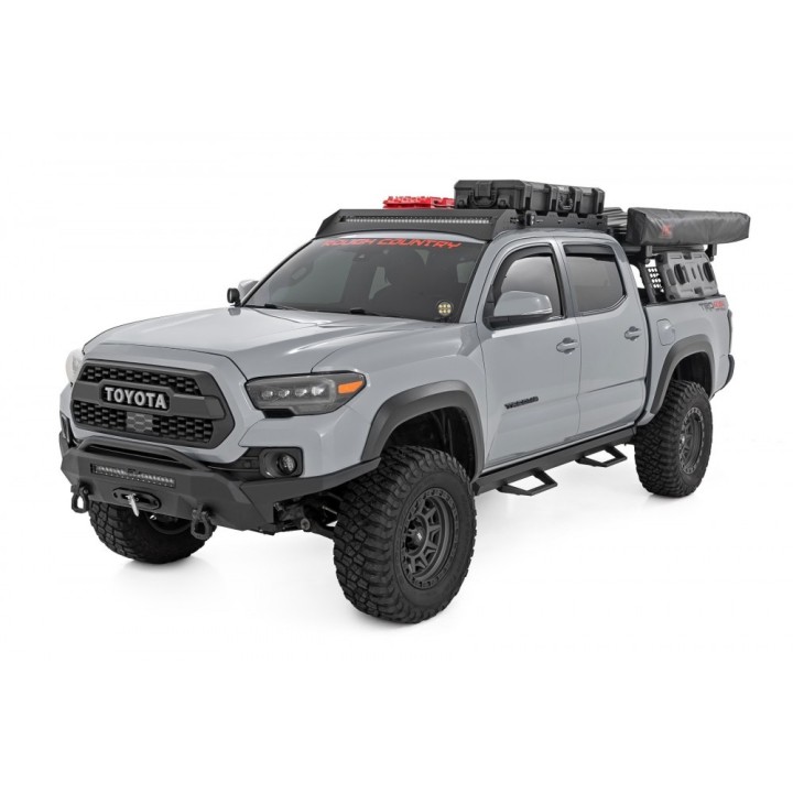 Progi, stopnie boczne regulowane aluminiowe Rough Country SRL2 Double Cab - ujęcie 3