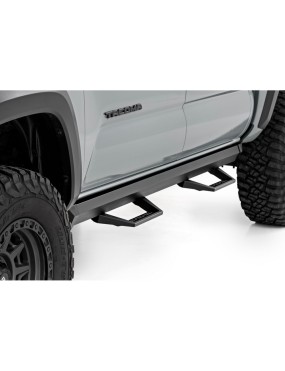 Progi, stopnie boczne regulowane aluminiowe Rough Country SRL2 Double Cab