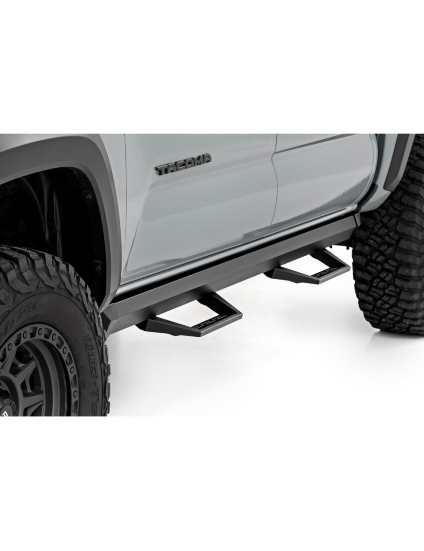 Progi, stopnie boczne regulowane aluminiowe Rough Country SRL2 Double Cab