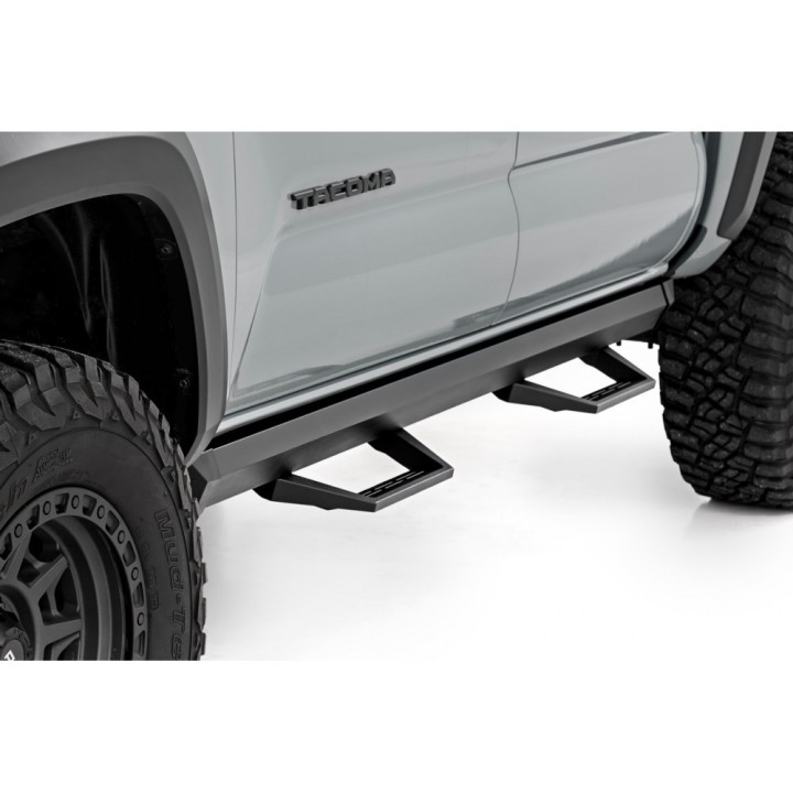 Progi, stopnie boczne regulowane aluminiowe Rough Country SRL2 Double Cab - ujęcie 4