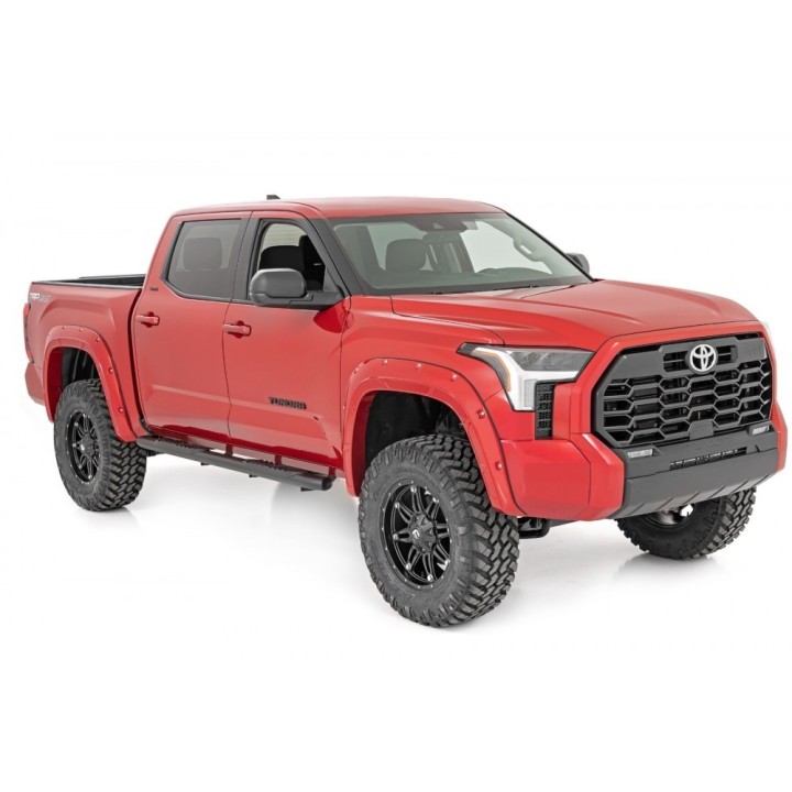 Progi, stopnie boczne czarne Rough Country Oval Nerf Steps Crew Cab - ujęcie 2