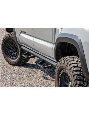 Progi, stopnie boczne regulowane aluminiowe Rough Country SRL2 Double Cab