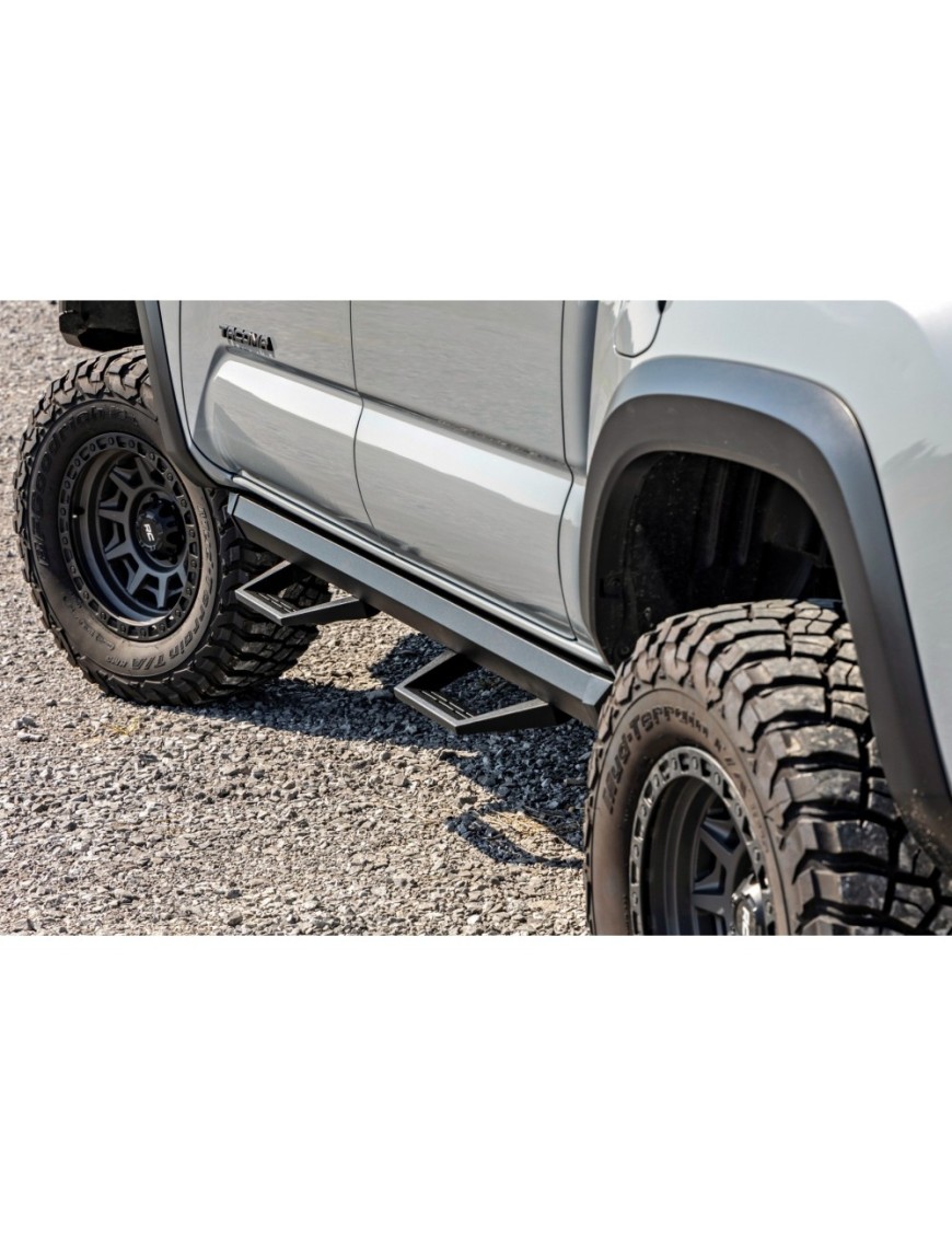 Progi, stopnie boczne regulowane aluminiowe Rough Country SRL2 Double Cab