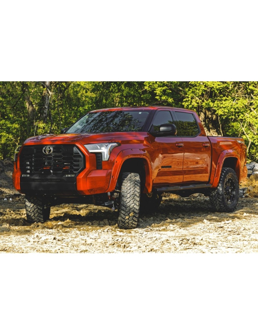 Progi, stopnie boczne czarne Rough Country Oval Nerf Steps Crew Cab