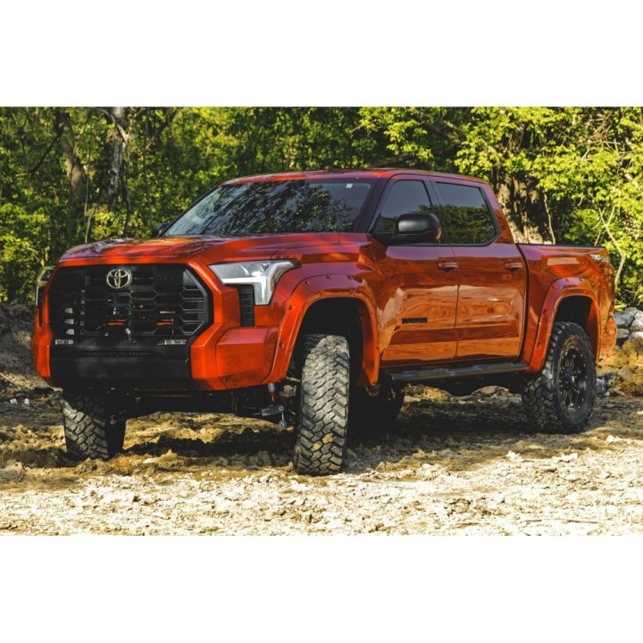 Progi, stopnie boczne czarne Rough Country Oval Nerf Steps Crew Cab - ujęcie 5