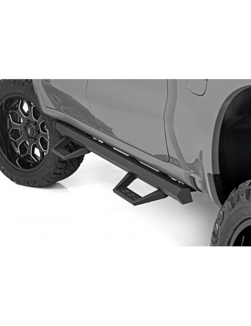 Progi, stopnie boczne regulowane aluminiowe Rough Country SRL2 Crew Cab