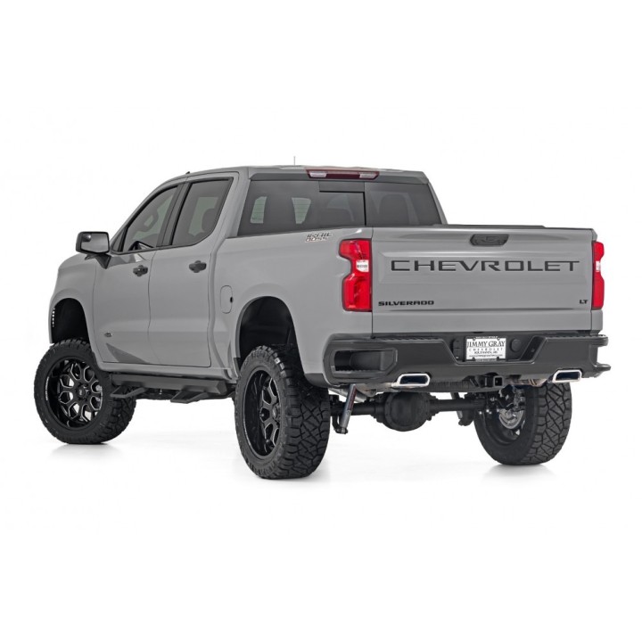 Progi, stopnie boczne regulowane aluminiowe Rough Country SRL2 Crew Cab - ujęcie 3