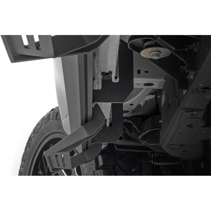 Progi, stopnie boczne regulowane aluminiowe Rough Country SRL2 Crew Cab - ujęcie 5