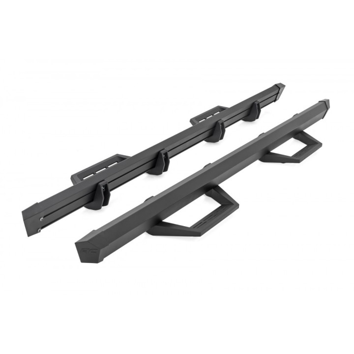 Progi, stopnie boczne regulowane aluminiowe Rough Country SRL2 Crew Cab - ujęcie 6