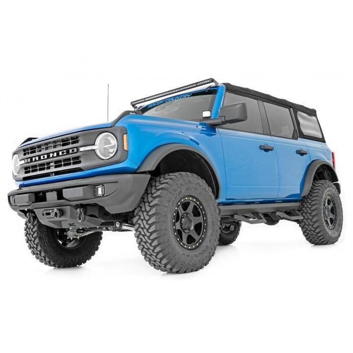 Progi, stopnie boczne regulowane aluminiowe Rough Country SRX2 - ujęcie 2