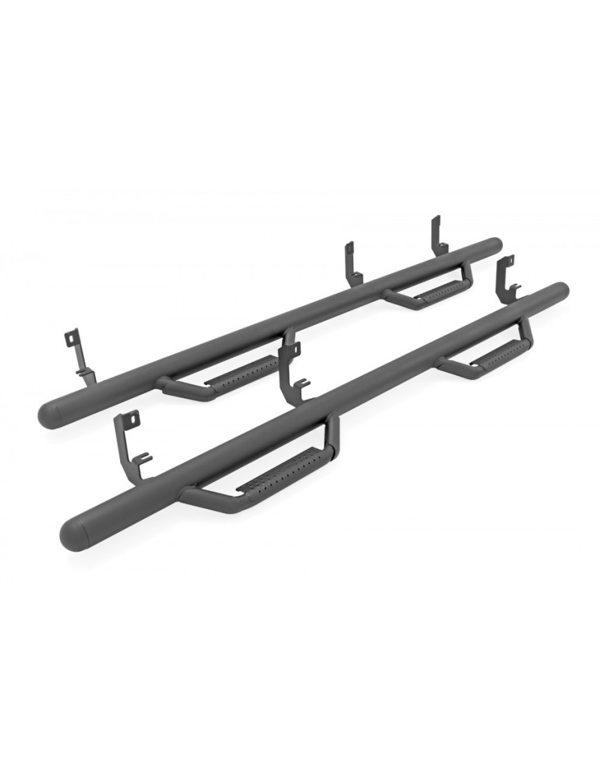 Progi, stopnie boczne czarne Rough Country Nerf Steps