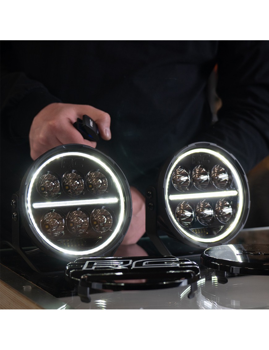 Lampy LED 6,5" okrągłe Białe/Amber DRL Rough Country