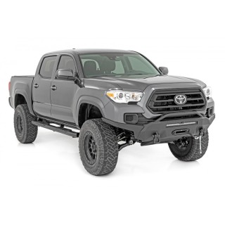 Progi, stopnie boczne czarne Rough Country Oval Nerf Steps Double Cab - ujęcie 2