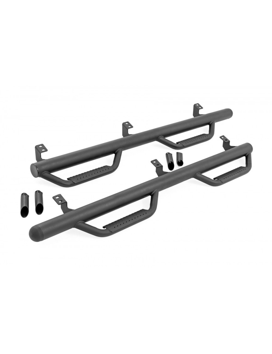 Progi, stopnie boczne czarne Rough Country Nerf Steps
