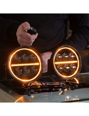 Lampy LED 6,5" okrągłe Białe/Amber DRL Rough Country