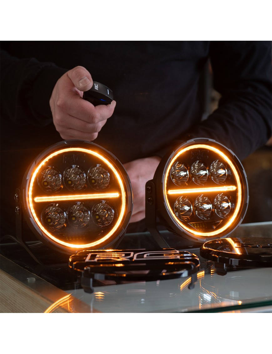 Lampy LED 6,5" okrągłe Białe/Amber DRL Rough Country