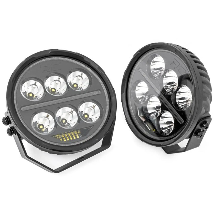 Lampy LED 6,5" okrągłe Białe/Amber DRL Rough Country - ujęcie 5