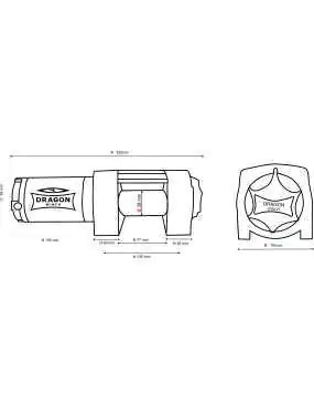 Dragon Winch DWM 3500 ST 12V Winch with Steel Cable