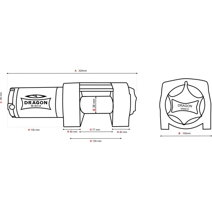 Dragon Winch DWM 3500 ST Wyciągarka 12V Z Liną Stalową - ujęcie 7