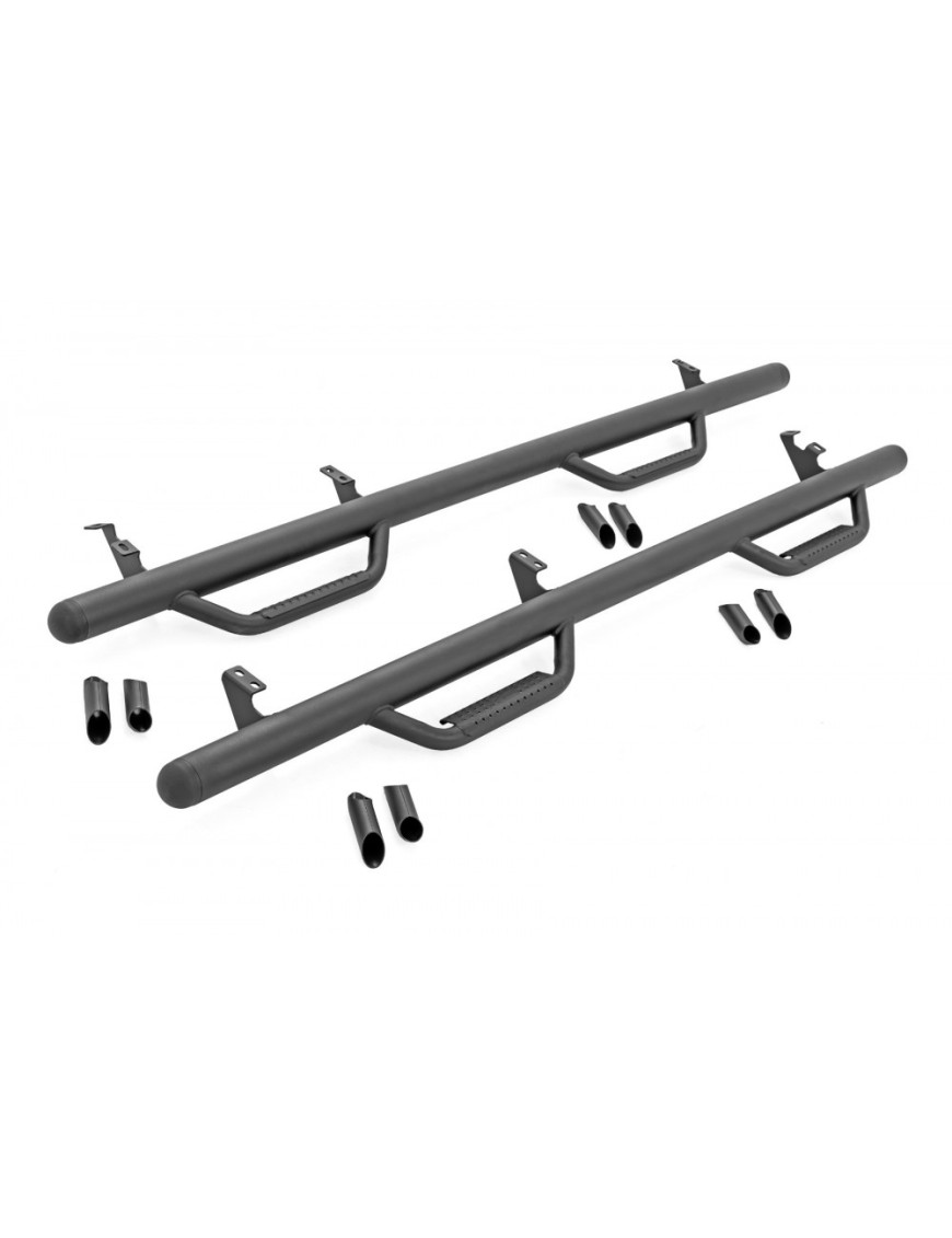 Progi, stopnie boczne czarne Rough Country Nerf Steps