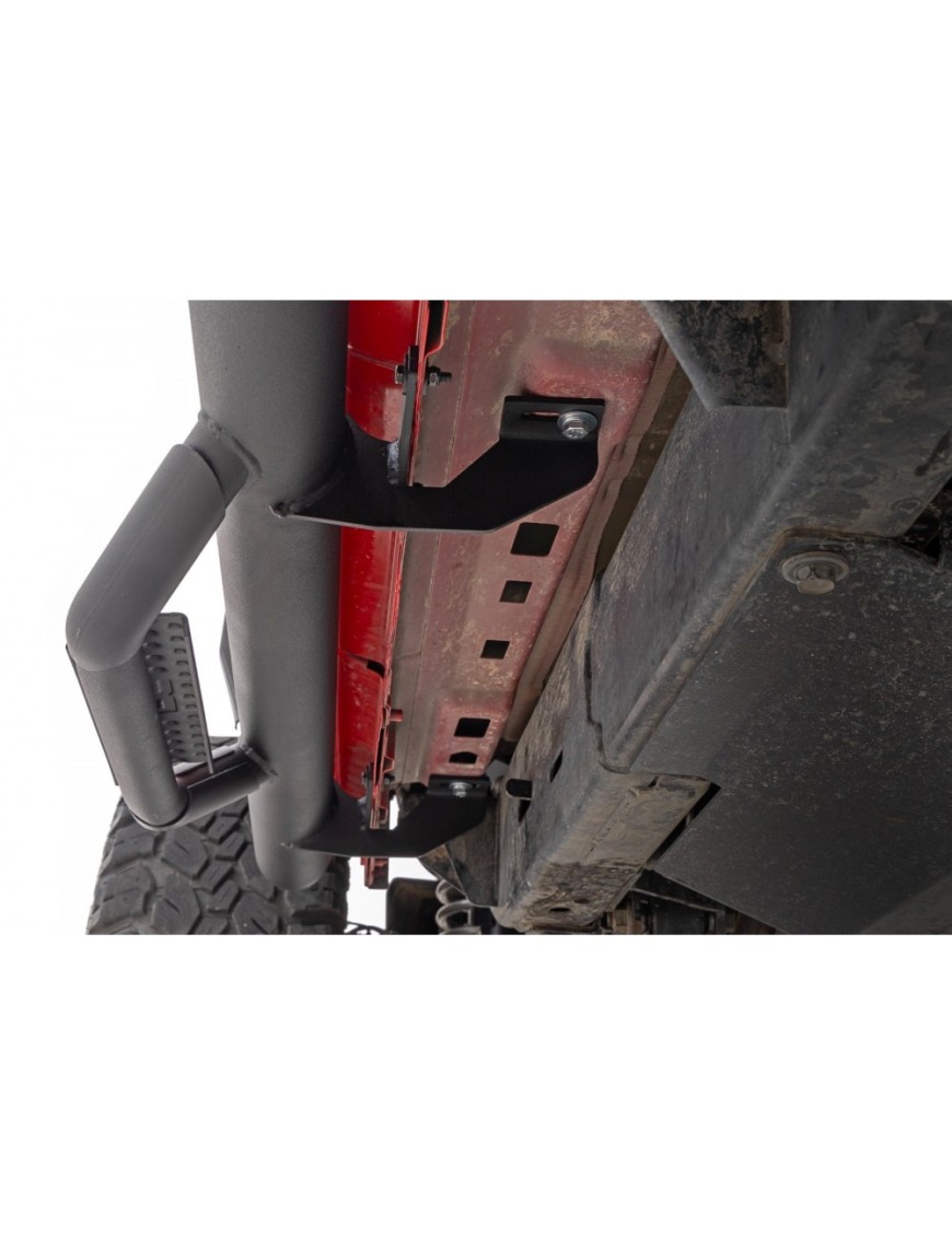 Progi, stopnie boczne czarne Rough Country Nerf Steps