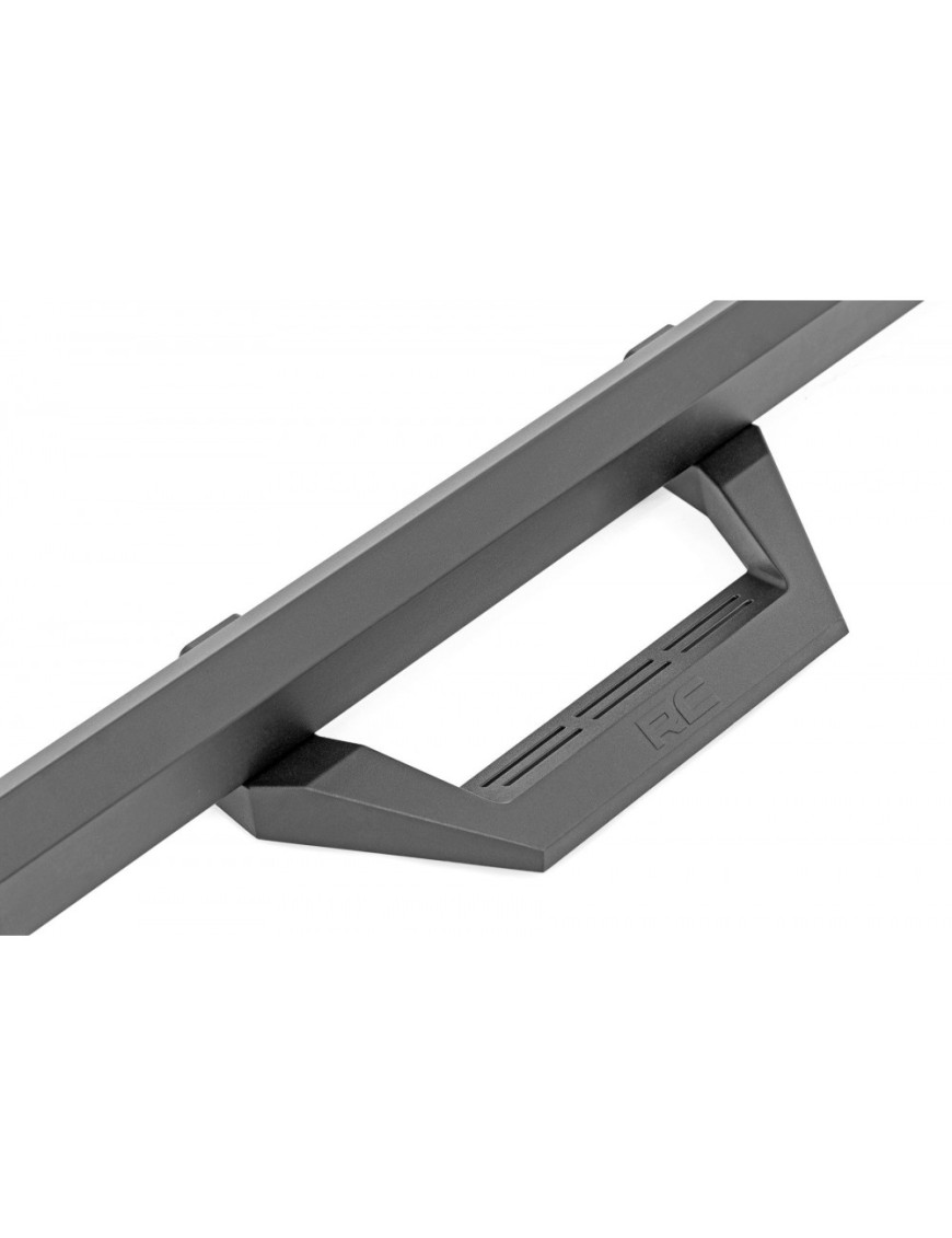 Progi, stopnie boczne regulowane aluminiowe Rough Country SRX2 Double Cab