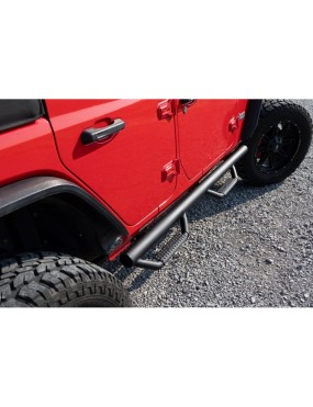 Progi, stopnie boczne czarne Rough Country Nerf Steps