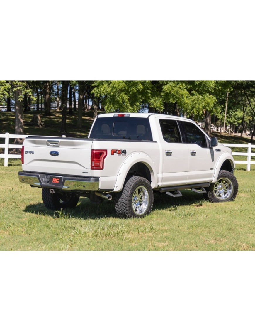 Progi, stopnie boczne regulowane aluminiowe Rough Country SRX2 Crew Cab