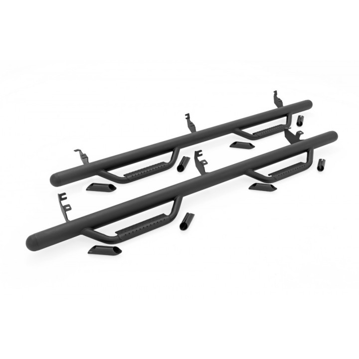 Progi, stopnie boczne czarne Rough Country Nerf Steps Crew Cab - ujęcie 3