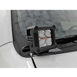 Lampy LED 2" kwadratowe White DRL Rough Country Black Series - ujęcie 2