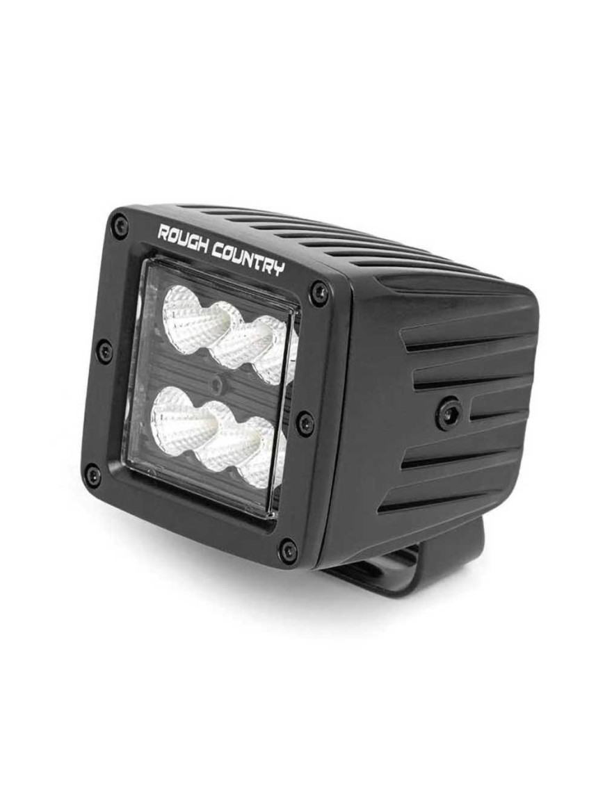 Lampy LED 2" kwadratowe flood Rough Country Black Series - ujęcie 3